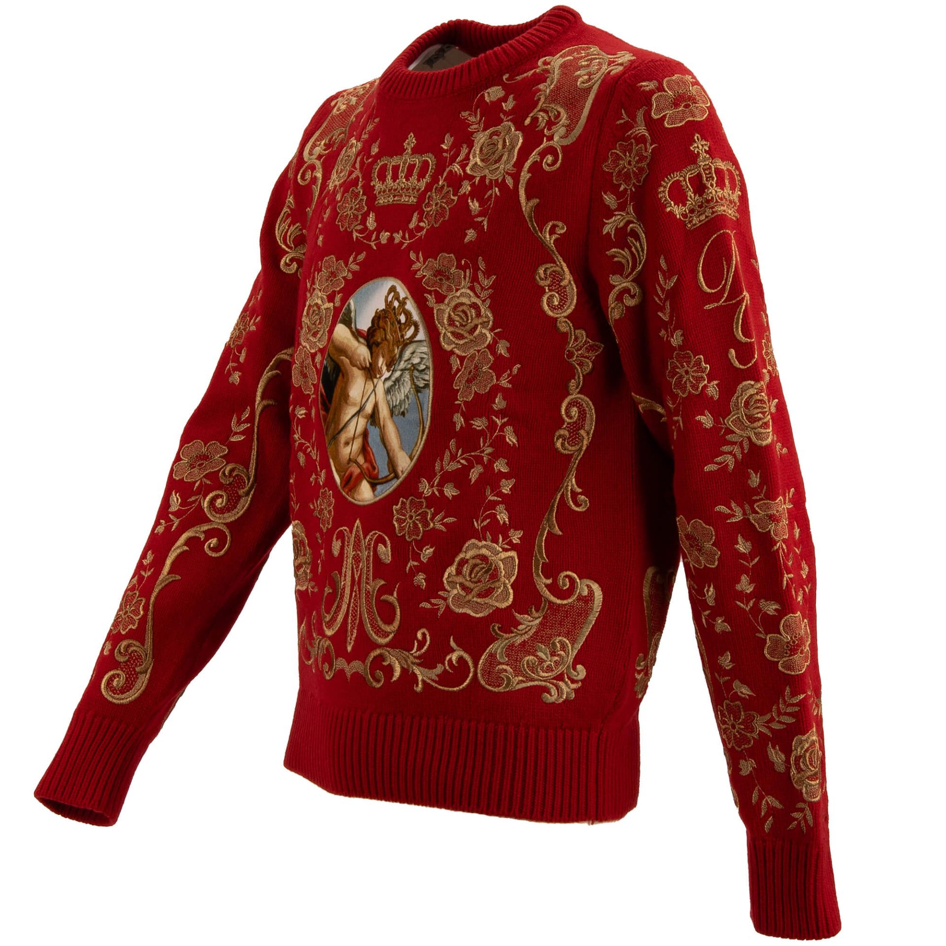 Tropical Love Hoodie with DG Logo, Heart, Birds, Crown Print Gold | 46